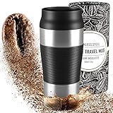 Thermobecher Kaffee To-Go Becher - Auslaufsicher, Spülmaschinenfest & BPA-frei | 360ml Kaffeebecher, heiß + kalt Vakuum Isoliert | Tee/Coffee Edelstahl Travel Mug, Thermo-/Isolierbecher Trinkb