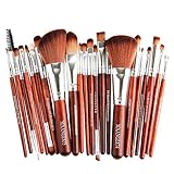 MRULIC 22pcs Make UP Pinsel Pinselset Schminkpinsel Kosmetikpinsel Kosmetik Brush Kunstleder Etui (B)
