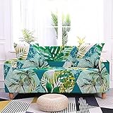 Tropische Blume Blatt Sofabezug Stretch Sofa Schutzhülle Moderne fest gewickelte rutschfeste Sofahülle A4 1 S