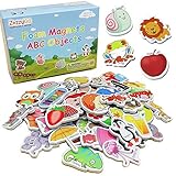 ZazzyKid Magnetische Schaumstoffobjekte für Kinder: 52 ABC Alphabet Spielzeugmagnete für die Früherziehung