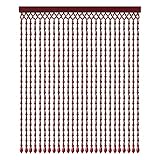 AYFF Holzperlenvorhang Türvorhang, Handgemacht Raumteiler Dekorative, Für Wohnzimmer Schlafzimmer Party Events, Rot, 21,25,31,35,41,45,51,55 Stränge (Size : 35strands-90x175cm)