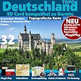 DEUTSCHLAND Karte Topo Höhenlinien microSD Outdoor Topo Karte - passend für Garmin Oregon 200, 300, 400, 400c, 400i, 400t, 450, 450