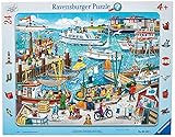 Ravensburger Kinderpuzzle - 06152 Ein Tag am Hafen - Rahmenpuzzle für Kinder ab 4 Jahren, mit 24 T