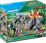 Playmobil 70327 Dinos XXL T-Rex Dinosaurier mit Vulkanausbruch und Fig