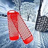 UJULUJ Notfall-Traktionspad, Tragbares Reifen-Fluchtgerät, Reifenhalter-Kunststoff-Schlamm-Fluchtgerät, Geeignet Für Schnee, Sand, Schlamm, Geländegang-Traktionsb