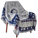 Dongbin Stricken Sofadecke, Mit Fransen Schlafzimmer Sofaüberwurf Bettüberwurf Boho Stil Geometrisches Muster Sofa Überwurf Bett Patchwork Stil, Für Mädchen/Kinder,180 * 230