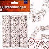 Carpeta 27 Luftschlangen * 18. Geburtstag * als Deko für Party und Birthday | 3 Rollen mit je 9 Schlangen mit Verkehrsschild Zahl 18 | Tischdeko Streamer Volljährigkeit Erw