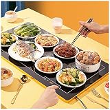Warmhalteplatte, Speisenw?rmerplatte, elektrische Warmhalteplatte mit einstellbarer Temperaturregelung und Touchpanel, h?lt Speisen warm f¨¹r Buffet, Restaurant, Partys, Tisch oder Arbeitsp