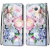 nancencen Kompatibel mit Huawei Honor 6A / 6A Pro/Holly 4 Handyhülle, Flip Cover Schutzhülle (Anti-Fall) Kartenschlitz Portemonnaie Stil - Pinke B