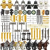 LICI Militär Mini Figuren Waffen Set,96 Stück Maßgeschneiderte Sci-fi Charakter Waffen Helm Masken Set, Mini SWAT Baustein Zubehörset, Kompatibel Mit Leg