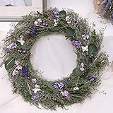 Dekorativer Türkranz, 45 cm, künstlicher Blumenkranz, handgefertigte Rosengirlande, Frühling, Sommer, Ganzjahreskranz für zu Hause, Accessoires,Wanddekoration, Hochzeitsfeier, Weihnachtsdek