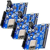 AZDelivery 3 x D1 Board NodeMCU ESP8266MOD-12F WiFi Wlan Modul kompatibel mit Arduino inklusive E-Book!