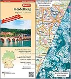 Heidelberg: Umgebungskarte mit Satellitenbild 1:250.000 (TK250 / Topographische und Satellitenbildkarte)