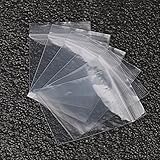 nuoshen Plastikbeutel, 100 Stück transparente Aufbewahrungsbeutel wiederverschließbar Poly-Beutel mit Reißverschluss für die Aufbewahrung von Schmuck, kleinen Keksen und Süßigkeiten (50 x 70 mm)