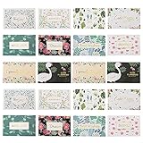 MOPOIN Dankeskarten Klappkarten mit Umschlag, 20 Danke Karten Set, Bunte 10 Designs Dankeskarte Florale Grußkarten Vielseitige und Individuelle Motive Als Danksagungskarten für J