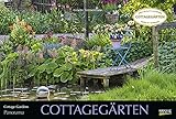 Cottagegärten 2022: Großer Foto-Wandkalender mit Bildern englischer Gärten. Edler schwarzer Hintergrund. PhotoArt Panorama Querformat: 58x39