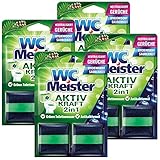 WC Meister Spülkasten Block Wasserkasten Würfel, WC-Reiniger Frischeduft Grünspüler 8x50g (Pinie)