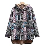 Darringls Winterparka Damen Lang Fleecejacke Plüschjacke Fleecemantel Plüschmantel Herbstjacke Winterjacke Übergangsjacke Mantel Plüsch Winter Herbst Steppjacke Outdoorjacke Kapuzenjacke Teddy