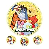 Tortenaufleger Geburtstag Tortenbild Zuckerbild Oblate Motiv: Disney Winnie Pooh 02 (Zuckerpapier)
