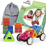 little rowdy® magnetische Bausteine Starter-Set 49 Teile - Magnetspielzeug ab 3 Jahre für Jungen und Mädchen - Geschenk fü