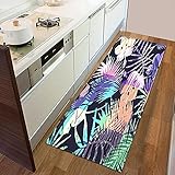 Heimtextilien im nordischen Stil Schlafzimmer Wohnzimmer Eingangsmatte, Pflanzenmuster Küche Badezimmer Rutschfester Teppich A11 40x120