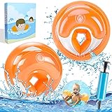 ECtury Schwimmflügel Kinder, Schwimmhilfe für Anfänger, Schwimmring für 1-4 Jahre Jungen Mädchen Babys, Kinder Pool Swimsafe Gerät, Schwimmreifen Armumfang 21-23cm, Empfohlenes Gewicht 6-20kg (Orange)