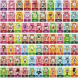 75 Stück ACNH NFC Tag Mini Game Rare Character Villager Cards für Animal Crossing New Horizons Amiibo Cards, Game Cards Series 1-4 für Switch/Switch Lite/Wii U/New 3DS mit Aufbewahrungsk