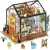 Rolife Miniatur DIY Puppenhaus Küche Kits mit Licht DIY Holz Mini Haus Modell Erwachsene-Kinder 14 15 16 17 18 Jahre Alt (Cathy's Flower House)