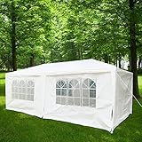 Hengda® Festzelt 3x6m Partyzelt Weiß Bierzelt Gartenpavillon Pavillon Gartenzel Abnehmbaren S