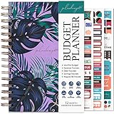 PLANBERRY Budget Planer â€“ undatierter monatlicher Finanz-Organizer â€“ Finanzplaner für Budgeting mit Ausgaben & Rechnungs-Tracker â€“ 16,3 x 21,6 cm Hardcover (Wild Purple)