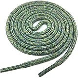 YJRVFINE Round Athletic Shoelaces 3/16 Thick Camouflage Shoe Laces Mint Green 47.24'[1 Pair]