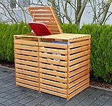 Promadino Mülltonnenbox Vario V für 2 Tonnen honigb