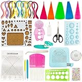 ENGESTON Papier Quilling Kit, 20 Papier Quilling Werkzeuge, 900 Streifen 40 Farben 5x390mm Papier Quilling Streifen für Quilling DIY Handwerk, Papier Kunsthandwerk, Papier Blumenherstellung