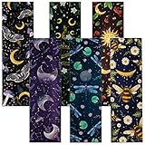 EpikPage Lesezeichen Mond, Sterne, Blumen und Magische Tiere – kleine Geschenke für Frauen, Oma, Freund, Lehrer – für Fans von Astrologie, Witchcraft, Weltraum – Steifes Papier Bookmarks – 18er-S
