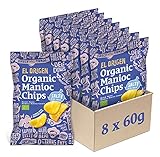 el origen Bio Maniok Chips mit Meersalz 8er Pack, 8 x 60 g