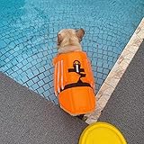 Haustierjacke zu Weihnachten Haustier Hund Schwimmweste Hund Schwimmanzug Bulldog Bademode Haustiere Sicherheitsweste Kleidung Sommerkleidung für kleine mittlere Hunde Haustier Weihnachtsweste-L