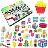 Qsurluck 2021 Christmas Countdown Adventskalender Figetsss Spielzeug-Sets,Fidget Spielzeug Set,für Zuhause, Schule, Büro, Party, Eltern-Kind-Spiel (37Pcs B)