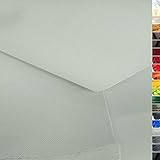 TOLKO wasserfest beschichteter Nylon Stoff | fester Segeltuch Planenstoff als Nylonplane für Aussenbereich | Reißfest und Langlebig | Meterware 150cm breit schwerer Outdoor-Stoff (Hellgrau)