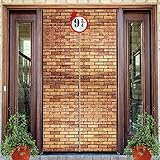 Backstein Mauer Hintergrund 9 und 3/ 4 Cross Station, Backstein Mauer Party Hintergrund Tür Vorhänge für Zauberer Wand Dekoration Magisch Zauber Kostüm, Backstein Hintergrund (Braun)