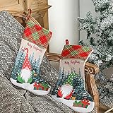 Asweeting Christmas Stocking Set of 2, 18' Large Xmas Sock Sack Gift Bag,for Christmas Tree Fireplace Xmas Ornaments,Girls Boys Gift Party Decorations,Tree Holiday Christmas Party D