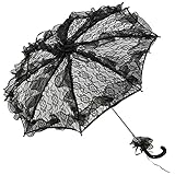 VON LILIENFELD Brautschirm Deko Hochzeitsschirm Damen Accessoire Klein Madeleine schw