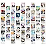 50 PCS Anime-Kombinationspostkartenset,Exquisiter Posterdekorationsraum, Animationsplakatdekoration Wohnheimwand, Mädchenjunge Wanddekoration,Geeignet Für Wohnheimw