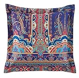 Bassetti Kissenbezug Piazza Dei Normanni B1 Blu, 100% Baumwolle mit Reißverschluss, Größe: 40cm x 40cm, 9314315