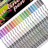 Baozun Outline Stifte 21 Farben Wasserfester Stifte Geschenkkarte Schreiben von Zeichenstiften zum Geburtstagsgruß, Schrottbuchung, Malen, B