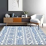 Outdoortepiche Spiel Teppiche Webteppich Jungenraum-Teppichblau-Linie-Design modern anpassbar 50x80cm Teppich M