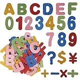 KATOOM 142STK Moosgummi Buchstaben Aufkleber Set Glitter Schaumstoff Sticker Selbstklebend Zahlen Klebebuchstaben Alphabet Glitter zum Basteln für Schultüte Deko DIY Handwerk