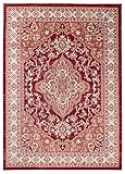 Carpeto Orientteppich Teppich Rot 160 x 220 cm Medaillon Klassisch Muster - Wohnzimmer Schlafzimmer E
