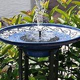 TekHome Solar Springbrunnen, 1.6W Vogelbad Brunnen Garten Deko,Gartendeko Solar Fontäne, Gartenbrunnen Pumpe Solarbetrieben Groß für Außen Miniteich, Springbrunnen Wasserspiel Solar T