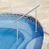 QDY-Handläufe Edelstahl verstellbare Korridor-Stützstange, Pooltreppen-Sicherheitsgeländer, für Innen- und Außentreppen Komplettset Bodenmontage bei Montag