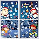 Weihnachten Fenstersticker Weihnachten Selbstklebend Weihnachten Fensterbilder Weihnachten Fensteraufkleber PVC Für Türen Schaufenster Schaufenster Vitrinen Glasfronten Winter Deko Weihnachtsdek